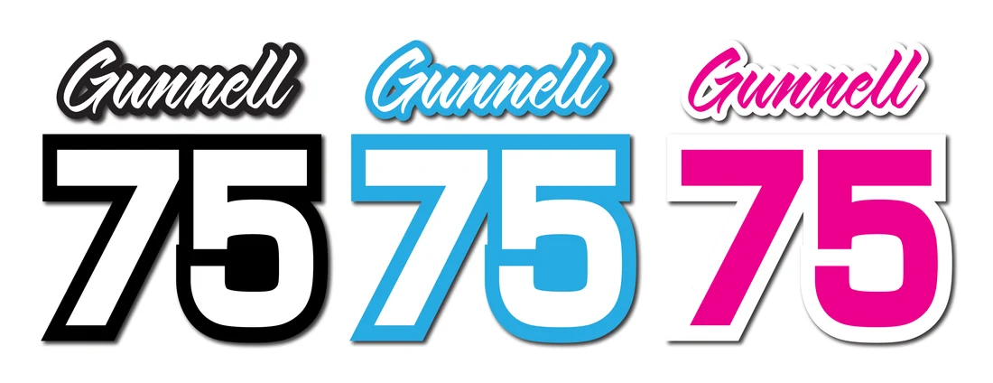 Style 1 jersey lettering sample