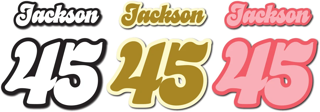 Style 9 jersey lettering sample