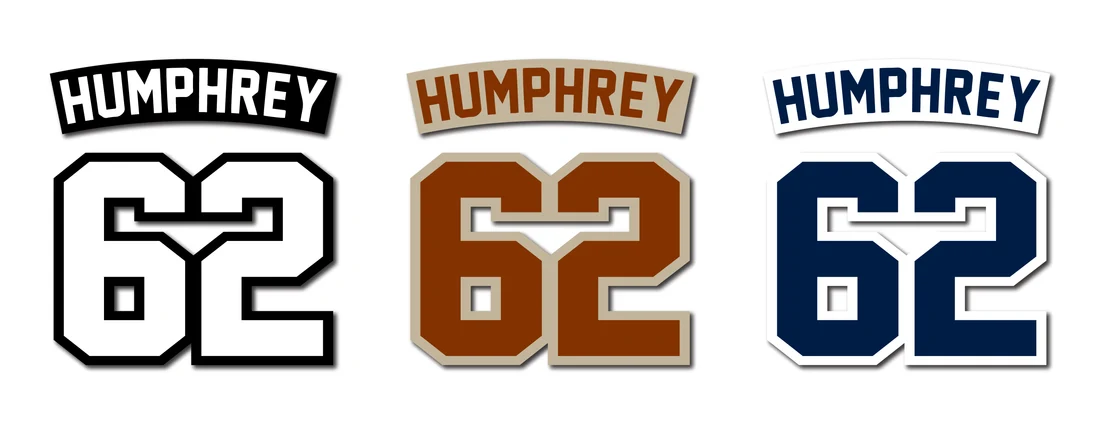 Style 2 jersey lettering sample