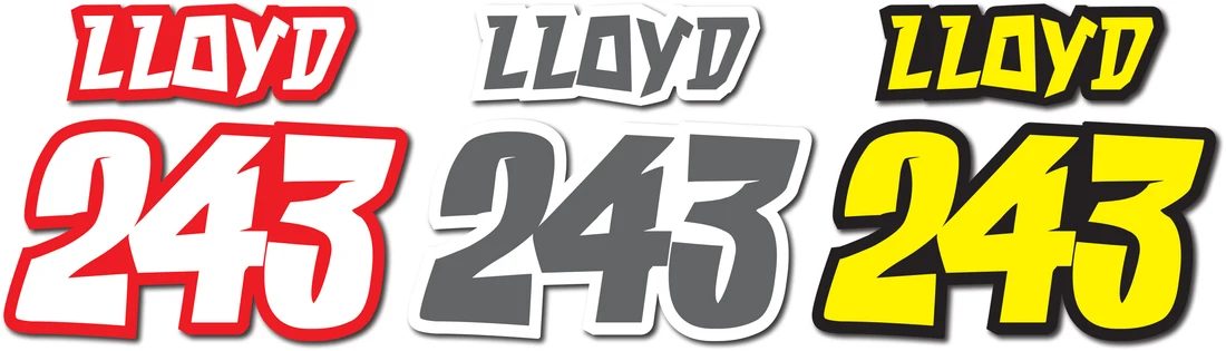 Style 8 jersey lettering sample